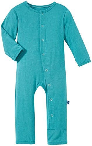 Boy's Solid Bamboo Coverall with Snaps - Lagoon Baby & Toddler Sleepwear