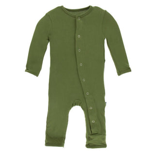 Boy's Solid Bamboo Coverall with Snaps - Moss Baby & Toddler Sleepwear