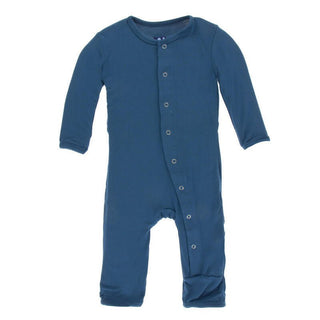 Boy's Solid Bamboo Coverall with Snaps - Twilight Baby & Toddler Sleepwear