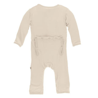 Boy's Solid Bamboo Coverall with Zipper - Burlap (TBD22) Baby & Toddler Sleepwear