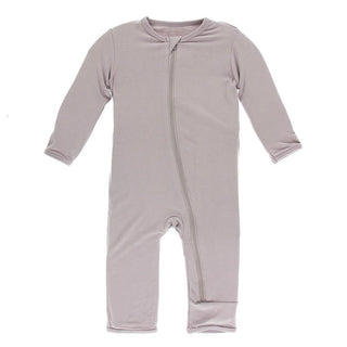 Boy's Solid Bamboo Coverall with Zipper - Feather Baby & Toddler Sleepwear