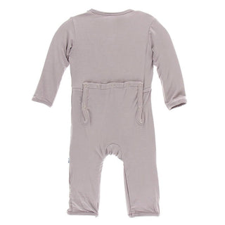 Boy's Solid Bamboo Coverall with Zipper - Feather KicKee Pants