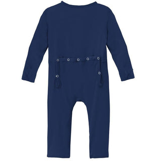 Boy's Solid Bamboo Coverall with Zipper - Flag Blue (TBD22) Baby & Toddler Sleepwear