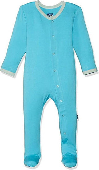 Boy's Solid Bamboo Footie with Snaps - Confetti with Aloe Baby & Toddler Sleepwear