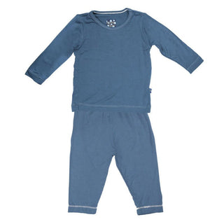 Boy's Solid Bamboo Long Sleeve Pajama Set - Twilight Baby & Toddler Sleepwear