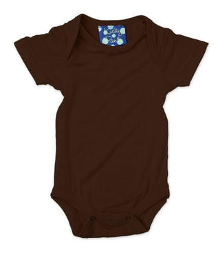 KicKee Pants Boy's Solid Short Sleeve One Piece - Bark