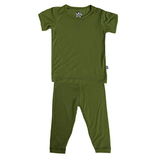 Boy's Solid Bamboo Short Sleeve Pajama Set - Moss Baby & Toddler Sleepwear