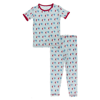 Celebration Print Bamboo Short Sleeve Pajama Set - Spring Sky Balloons Baby & Toddler Sleepwear