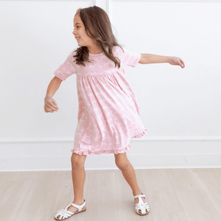 Kickee Pants Classic Short Sleeve Swing Dress - Cake Pop Doe & Fawn | Baby Riddle