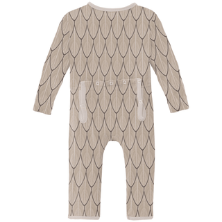 Kickee Pants 2-Way Zipper Coverall - Owl Feathers | Baby Riddle