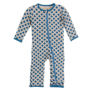 Bamboo Coverall with Zipper - Blueberry Pie Baby & Toddler Sleepwear