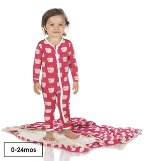 Bamboo Coverall with Zipper - Cherry Pie Takeout Baby & Toddler Sleepwear