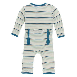 Bamboo Coverall with Zipper - Culinary Arts Stripe KicKee Pants