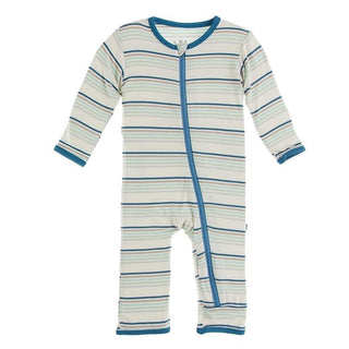 Bamboo Coverall with Zipper - Culinary Arts Stripe KicKee Pants