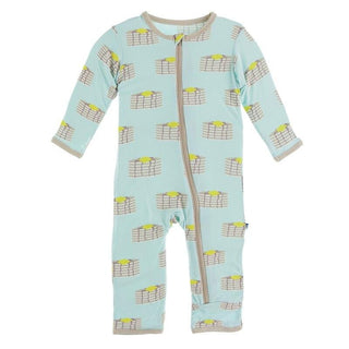 Bamboo Coverall with Zipper - Summer Sky Pancakes Baby & Toddler Sleepwear