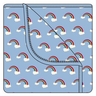 Custom Print Bamboo Toddler Blanket - Pond Rainbow with Pond Rainbow Backing and Pond Trim, One Size Swaddling & Receiving Blankets