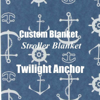 Custom Bamboo Stroller Blanket, Twilight Anchor Swaddling & Receiving Blankets