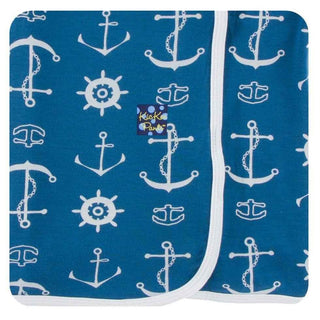 Custom Bamboo Stroller Blanket, Twilight Anchor Swaddling & Receiving Blankets