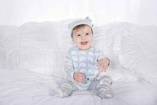 Essentials Boys Bamboo Double Knot Hat, Pond Stripe KicKee Pants