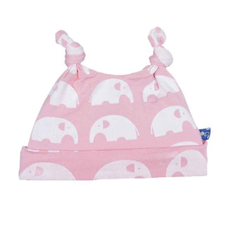 KicKee Pants Essentials Girls Double Knot Hat, Lotus Elephant