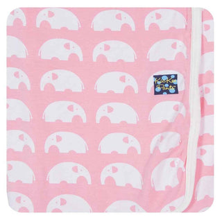 Essentials Girls Swaddling Blanket, Lotus Elephant, One Size KicKee Pants