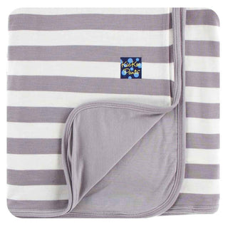 Essentials Bamboo Stroller Blanket Feather Contrast Stripe, One Size Swaddling & Receiving Blankets