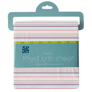 Kickee Pants Fitted Crib Sheet - Ice Cream Stripe | Baby Riddle