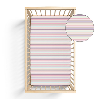 Kickee Pants Fitted Crib Sheet - Ice Cream Stripe | Baby Riddle