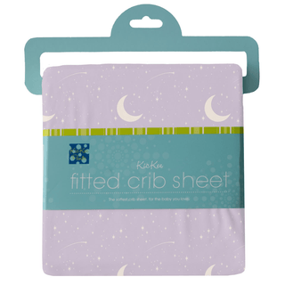 Kickee Pants Fitted Crib Sheet - Thistle Starry Sky & Moon | Baby Riddle