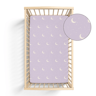 Kickee Pants Fitted Crib Sheet - Thistle Starry Sky & Moon | Baby Riddle