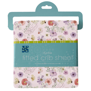 Kickee Pants Fitted Crib Sheet - Shrinking Violet Pressed Flowers | Baby Riddle