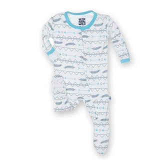 Bamboo Footie with Snaps - Boy Natural Southwest KicKee Pants