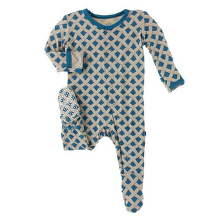 Bamboo Footie with Snaps - Blueberry Pie Baby & Toddler Sleepwear