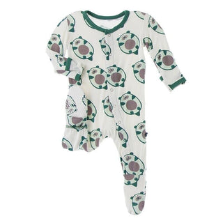 Bamboo Footie with Snaps - Natural Ottercado Baby & Toddler Sleepwear