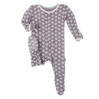 Bamboo Footie with Snaps - Quail Button Mushrooms Baby & Toddler Sleepwear