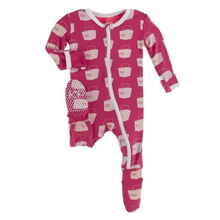 Bamboo Footie with Zipper - Cherry Pie Takeout Baby & Toddler Sleepwear