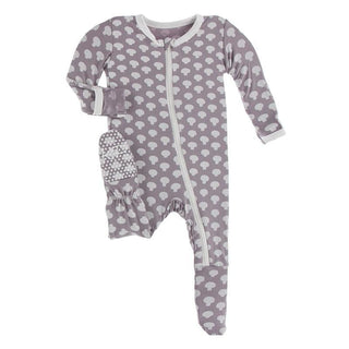 Bamboo Footie with Zipper - Quail Button Mushrooms Baby & Toddler Sleepwear