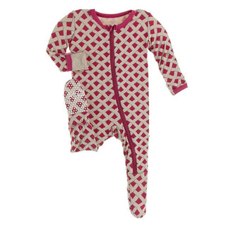 Bamboo Footie with Zipper - Summer Berry Pie Baby & Toddler Sleepwear