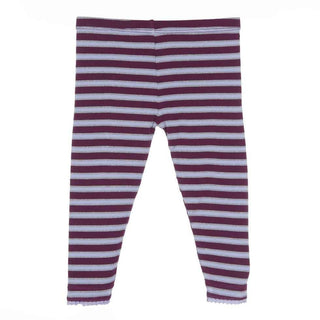 KicKee Pants Girl Scalloped Leggings, Girl Tundra Stripe