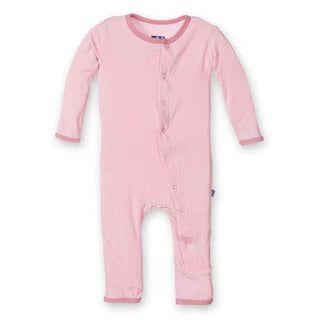 Girl's Bamboo Fitted Applique Coverall - Lotus Porcupine KicKee Pants