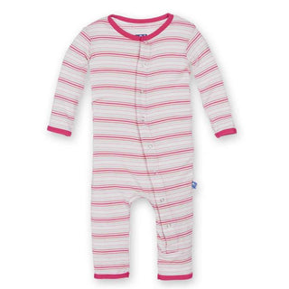 Girl's Bamboo Fitted Coverall - Girl Desert Stripe KicKee Pants