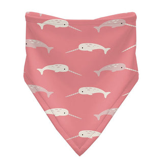 KicKee Pants Girl's Print Bamboo Bandana Bib (Set of 3) - Baby Rose Mermaid, Flotsam Stripe & Strawberry Narwhal