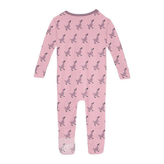 Girl's Print Bamboo Convertible Sleeper with Zipper - Cake Pop Ugly Duckling KicKee Pants