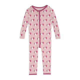 Girl's Print Bamboo Convertible Sleeper with Zipper - Lotus Balloons Baby & Toddler Sleepwear