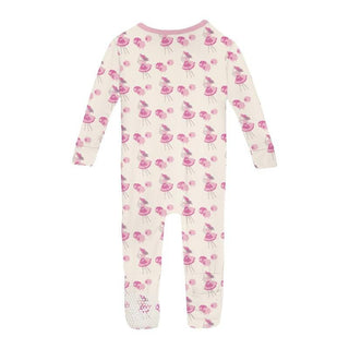 Girl's Print Bamboo Convertible Sleeper with Zipper - Natural Little Bo Peep Baby & Toddler Sleepwear