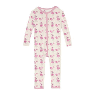 Girl's Print Bamboo Convertible Sleeper with Zipper - Natural Little Bo Peep Baby & Toddler Sleepwear