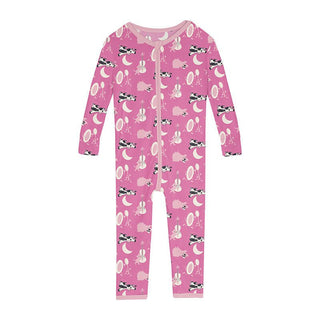 Girl's Print Bamboo Convertible Sleeper with Zipper - Tulip Hey Diddle Diddle Baby & Toddler Sleepwear