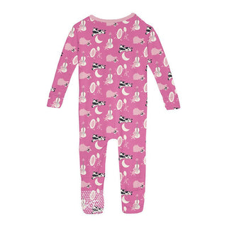 Girl's Print Bamboo Convertible Sleeper with Zipper - Tulip Hey Diddle Diddle Baby & Toddler Sleepwear