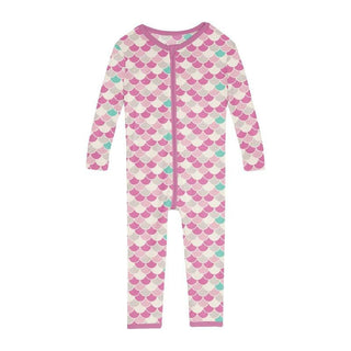 Girl's Print Bamboo Convertible Sleeper with Zipper - Tulip Scales Baby & Toddler Sleepwear