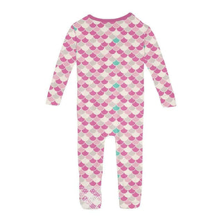 Girl's Print Bamboo Convertible Sleeper with Zipper - Tulip Scales Baby & Toddler Sleepwear